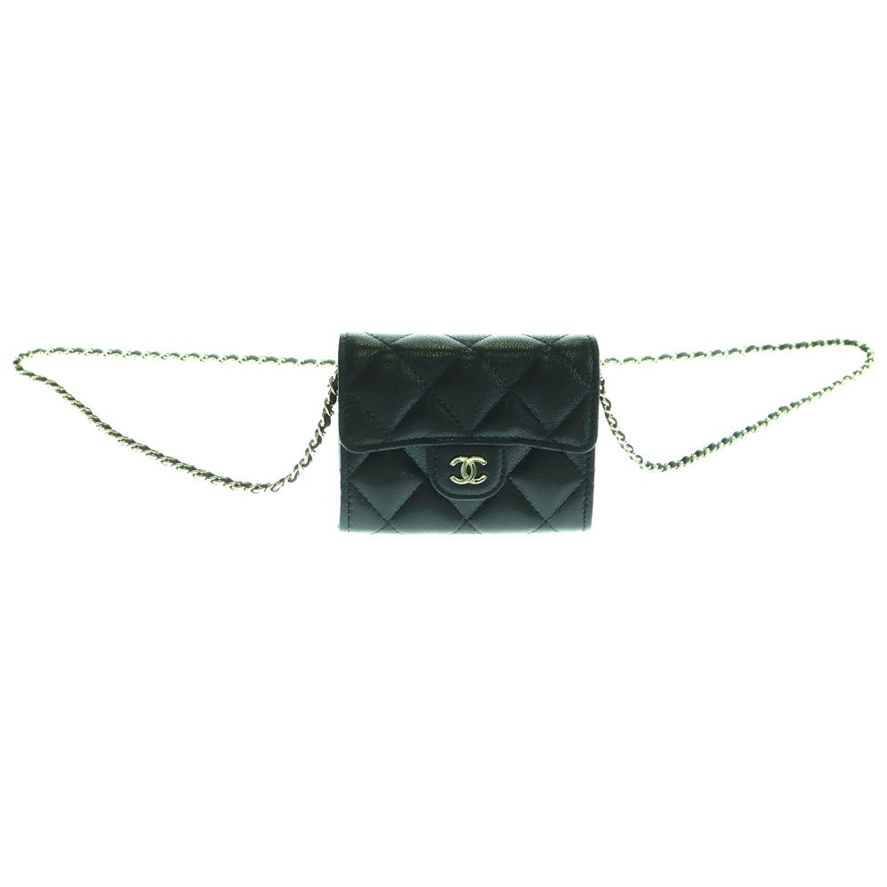 CHANEL(シャネル) ココマーク マトラッセ キャビアスキン レザー