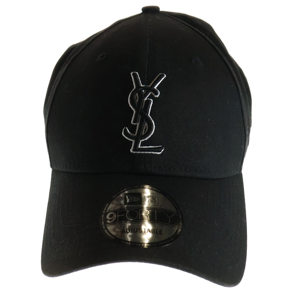 SAINT LAURENT PARIS(サンローランパリ) ×ニューエラコラボ YSLロゴ キャップ 黒