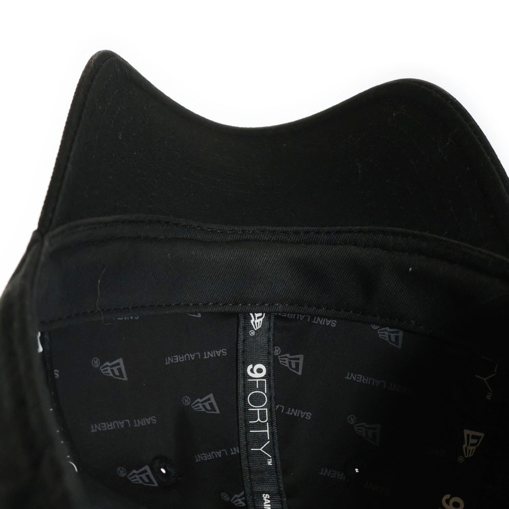 SAINT LAURENT PARIS(サンローランパリ) ×ニューエラコラボ YSLロゴ キャップ 黒