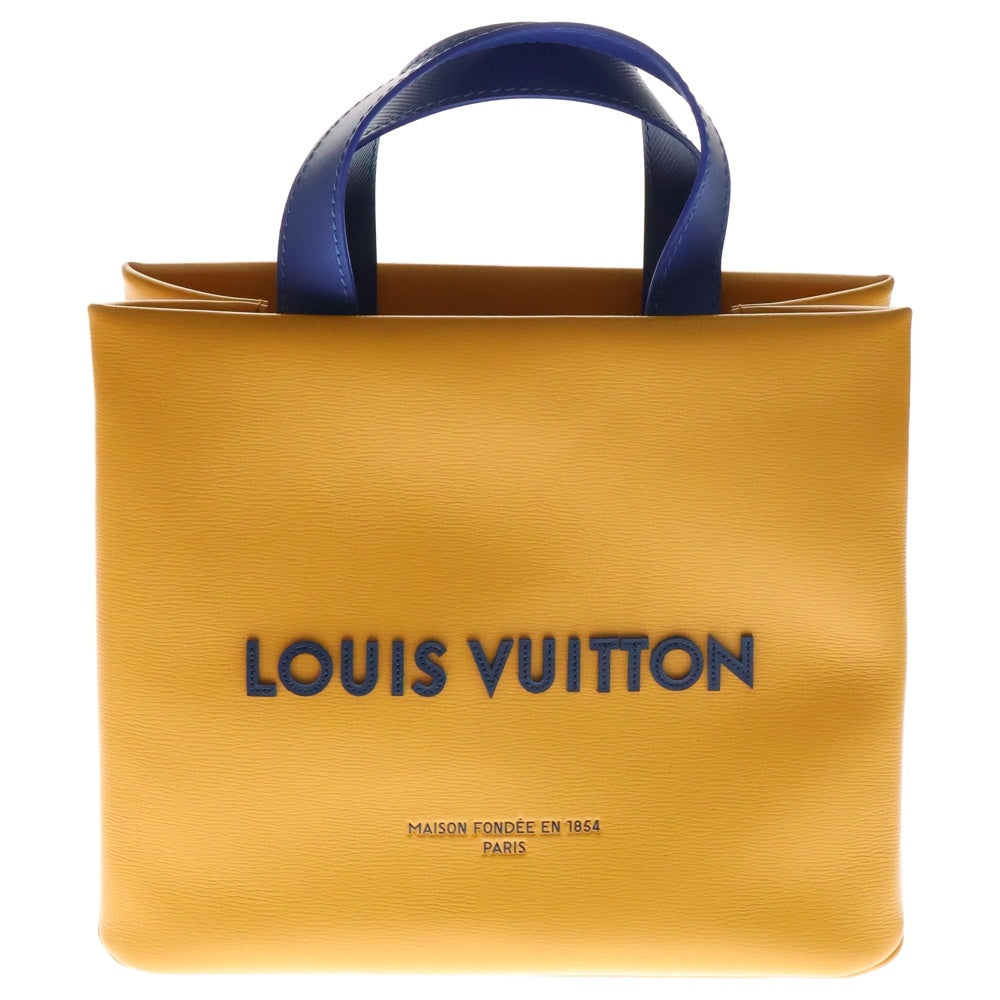 LOUIS VUITTON(ルイヴィトン) ショッパー・トート MINI トートバッグ ショッピングバッグ 2WAYショルダーバッグ ハンドバッグ オレンジイエロー レザー RFID M15237