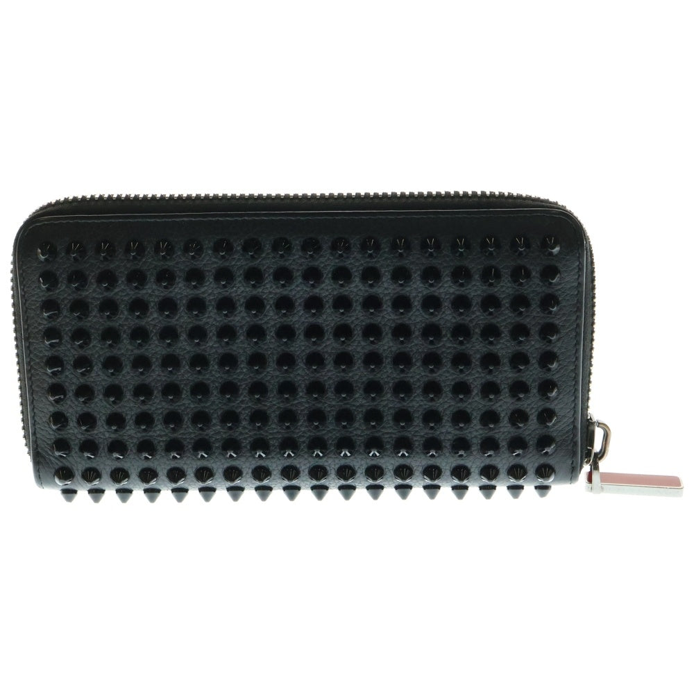 CHRISTIAN LOUBOUTIN(クリスチャンルブタン) PANETTONE WALLET CALF EMPIRE/SPIKES パネトーネ スパイクスタッズ ラウンドファスナー レザーロングウォレット 長財布 ブラック 1165044