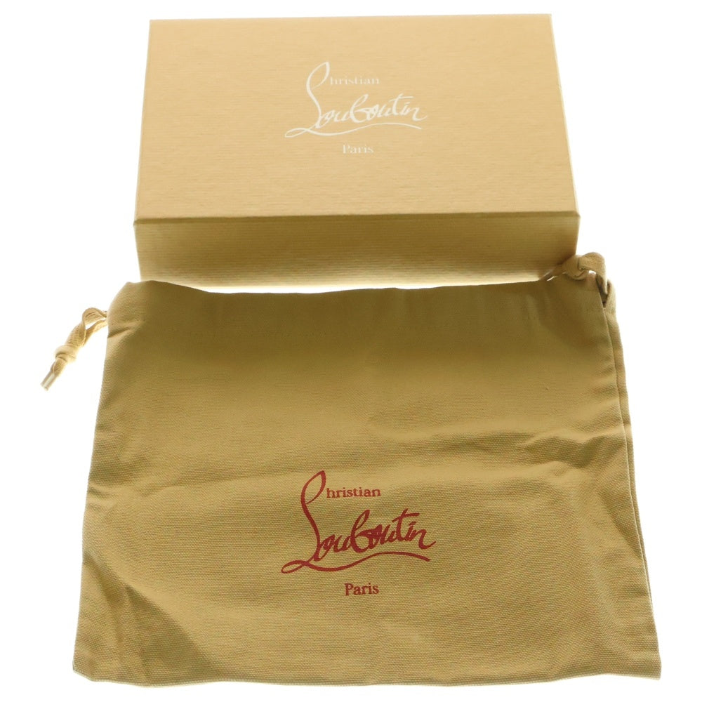 CHRISTIAN LOUBOUTIN(クリスチャンルブタン) PANETTONE WALLET CALF EMPIRE/SPIKES パネトーネ スパイクスタッズ ラウンドファスナー レザーロングウォレット 長財布 ブラック 1165044