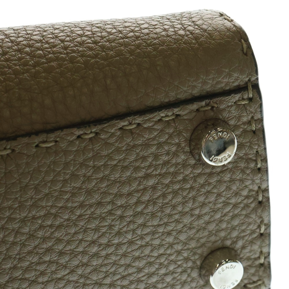 FENDI(フェンディ) ピーカブー ミニ セレリア 2wayハンドバッグ パイソン×レザー ベージュ ショルダーバッグ 8BN244