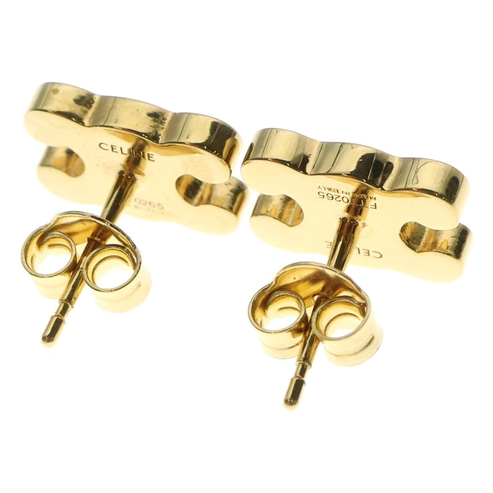 CELINE(セリーヌ) トリオンフ ラインストーン ピアス GP ゴールド
