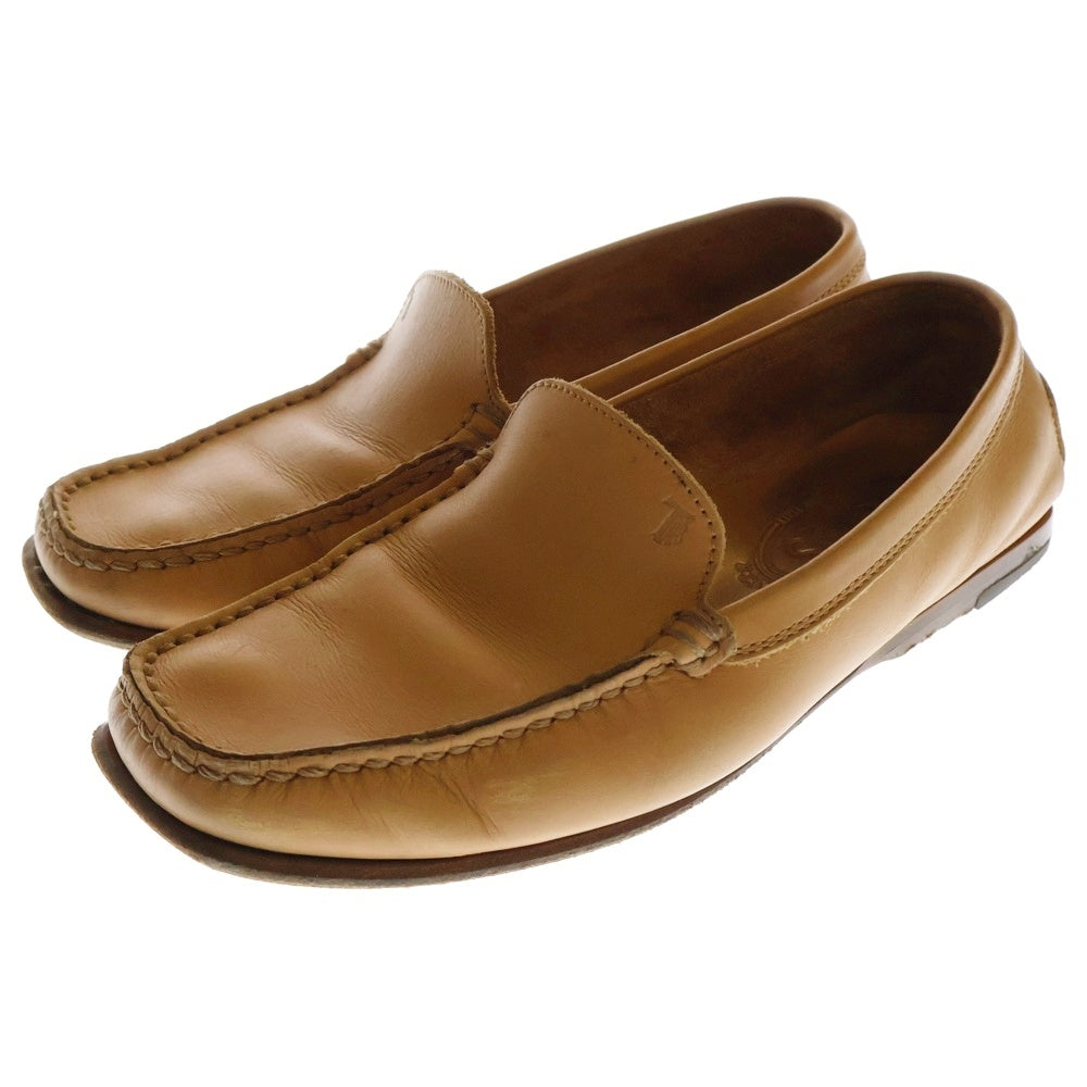 TOD'S(トッズ) レザー ローカット ドライビングシューズ ローファー ベージュ レディース