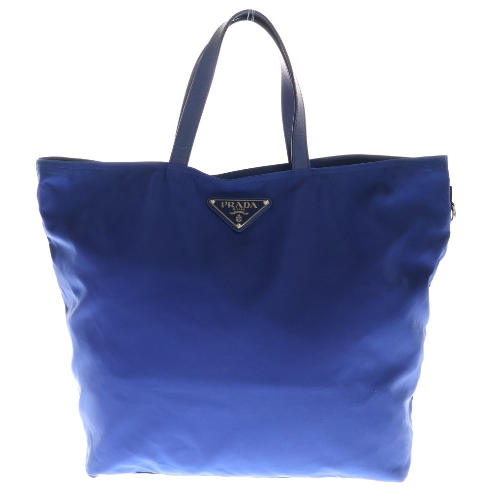 PRADA(プラダ) ベア テニス 2wayトートバッグ ハンドバッグ ショルダーバッグ ブルー シルバー金具 ナイロン