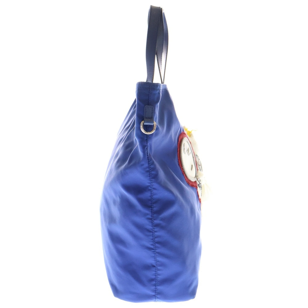 PRADA(プラダ) ベア テニス 2wayトートバッグ ハンドバッグ ショルダーバッグ ブルー シルバー金具 ナイロン