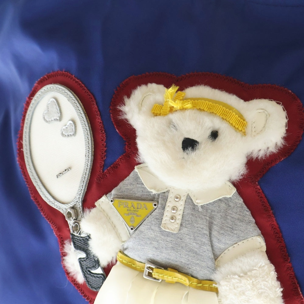 PRADA(プラダ) ベア テニス 2wayトートバッグ ハンドバッグ ショルダーバッグ ブルー シルバー金具 ナイロン