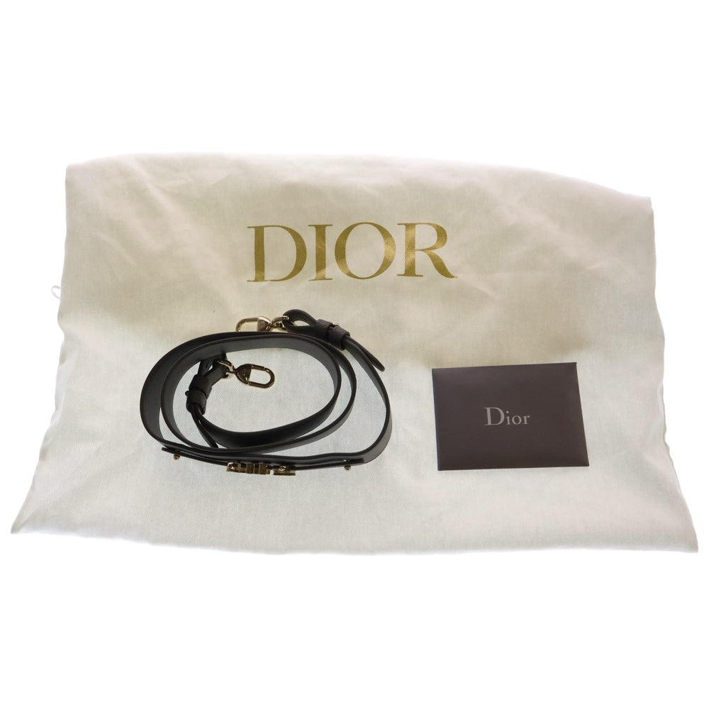 Christian Dior(クリスチャンディオール) Lady Dior My ABCDior マイレディディオール カナージュ 2WAY チャーム付レザーハンドバッグ ショルダーバッグ グレー レディース