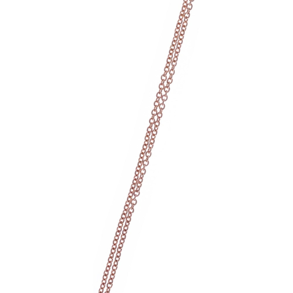 COACH(コーチ) オープンサークル ストーン ネックレス ペンダント チェーン ピンクゴールド GP