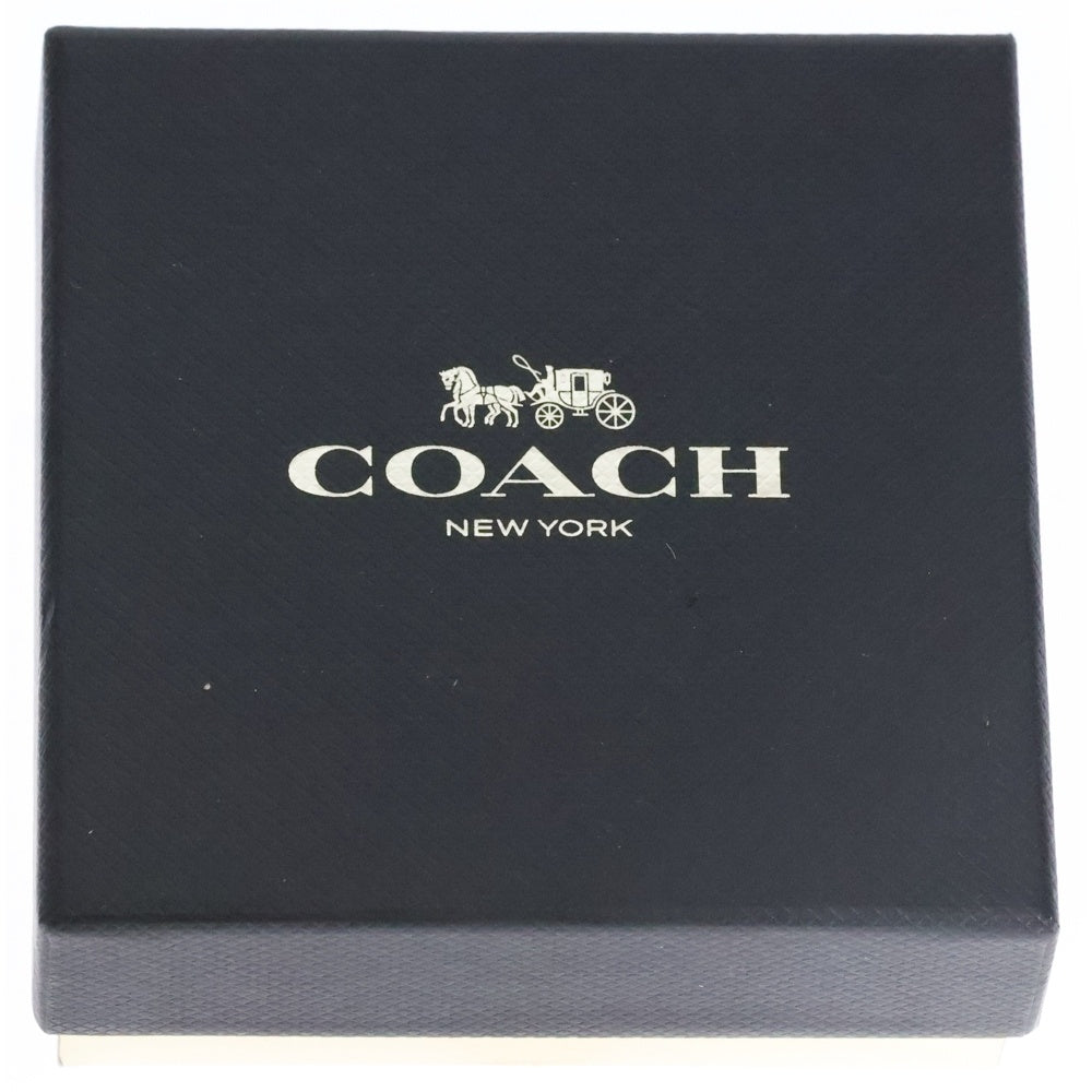 COACH(コーチ) オープンサークル ストーン ネックレス ペンダント チェーン ピンクゴールド GP