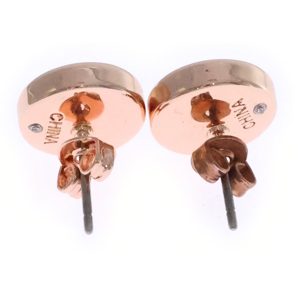 COACH(コーチ) オープンサークル ストーン ピアス ピンクゴールド GP