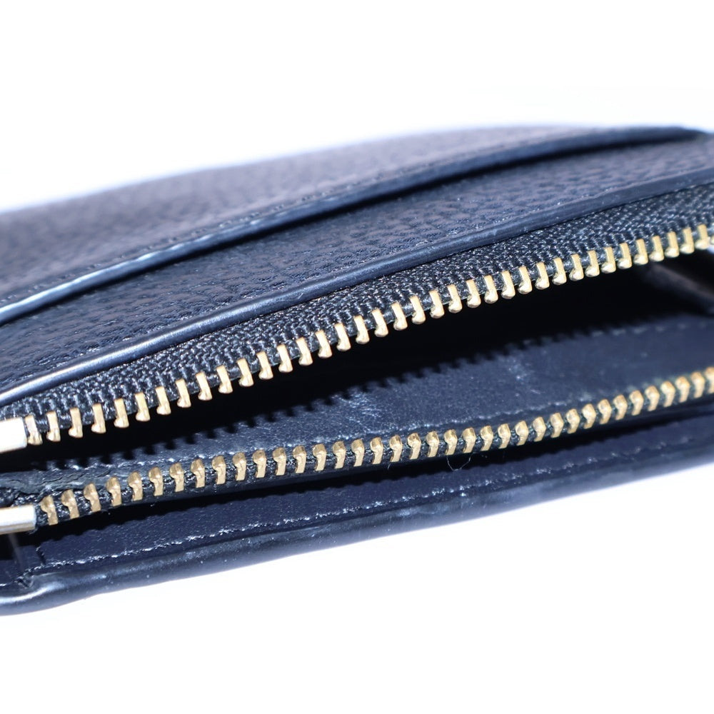 MARC JACOBS(マークジェイコブス) 二つ折り財布 コンパクトウォレット コインケース ブラック レザー シルバー金具