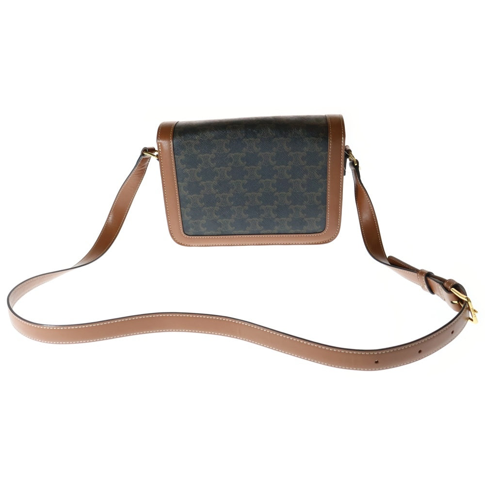 CELINE(セリーヌ) トリオンフ ティーン ショルダーバッグ ブラウン PVCレザー