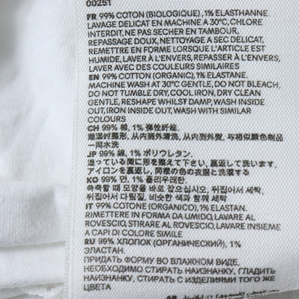 ami paris(アミパリス) AMI DE COEUR アミ ドゥクール ワンポイントロゴ刺繍 クルーネック 半袖Tシャツ カットソー ホワイト BFUTS001.724