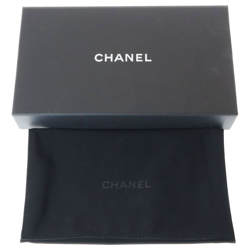 CHANEL(シャネル) ココマーク マトラッセ キャビアスキン レザーラウンドジップロングウォレット 長財布 ブラック レディース