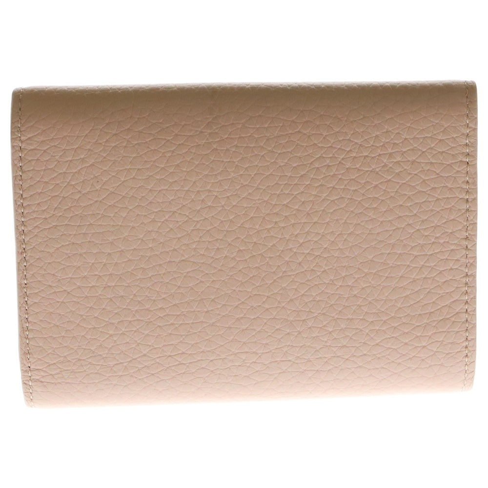 LOUIS VUITTON(ルイヴィトン) ポルトフォイユ・カプシーヌ コンパクト トリヨン 三つ折り財布 ウォレット カードケース レザー ピンク シルバー金具 M62658
