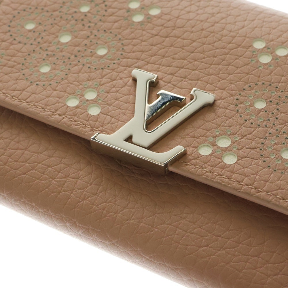LOUIS VUITTON(ルイヴィトン) ポルトフォイユ・カプシーヌ コンパクト トリヨン 三つ折り財布 ウォレット カードケース レザー ピンク シルバー金具 M62658