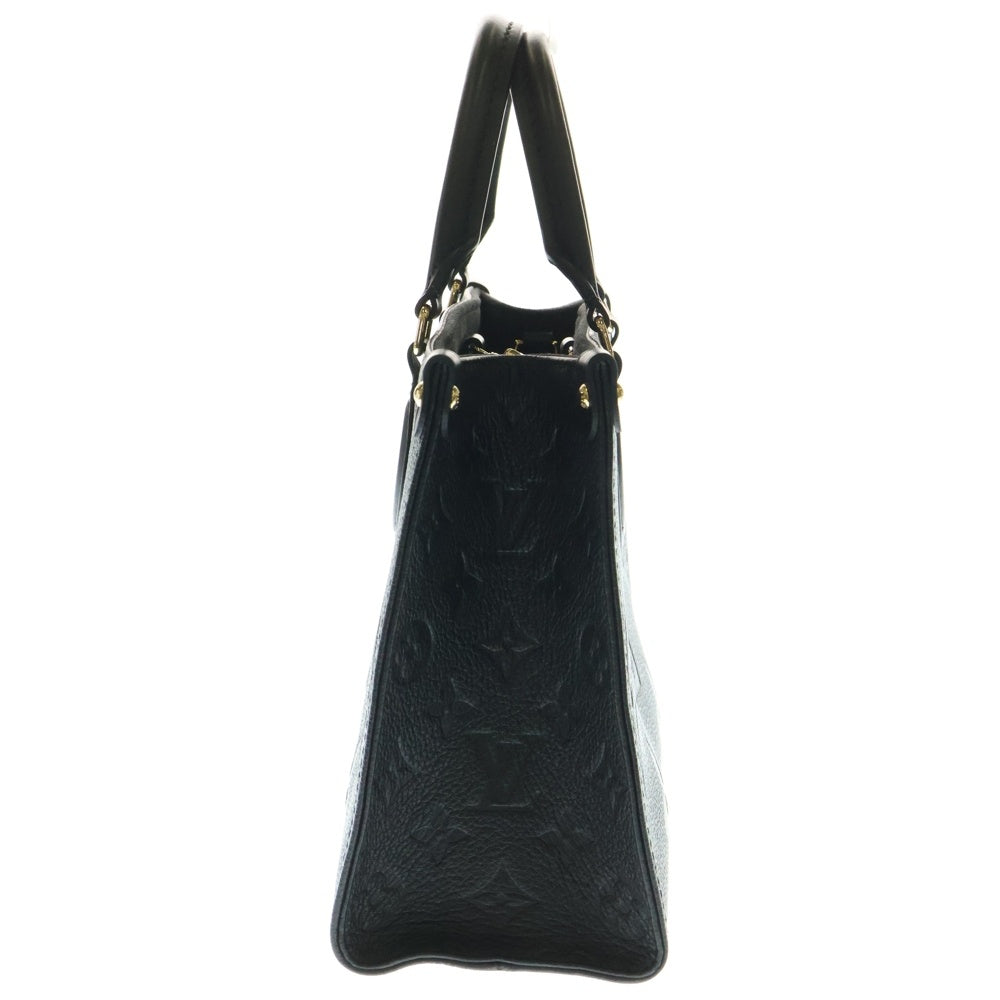 LOUIS VUITTON(ルイヴィトン) オンザゴーPM モノグラムアンプラント ノワール エンボスレザー ハンドバッグ ゴールド金具 ブラック M45653