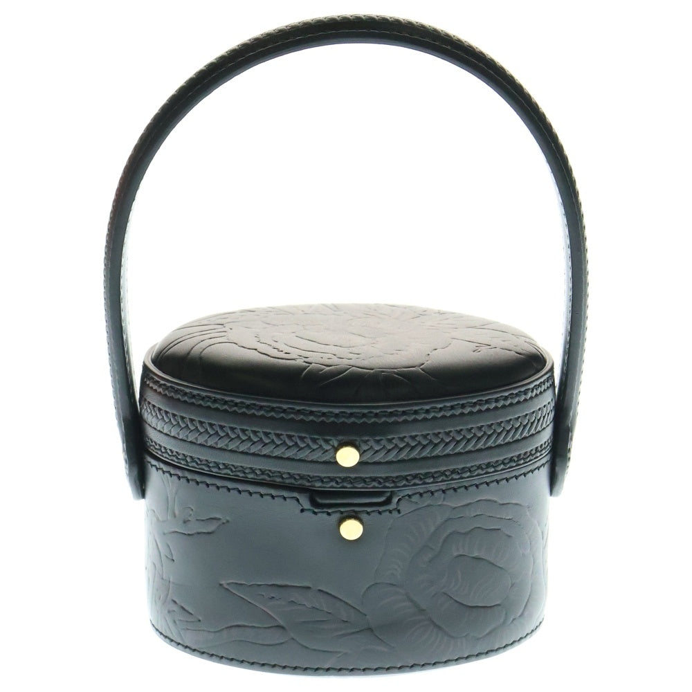 Christian Dior(クリスチャンディオール) CD Minaudiere Bag ミノディエール フラワー バニティ レザーハンドバッグ ブラック レディース