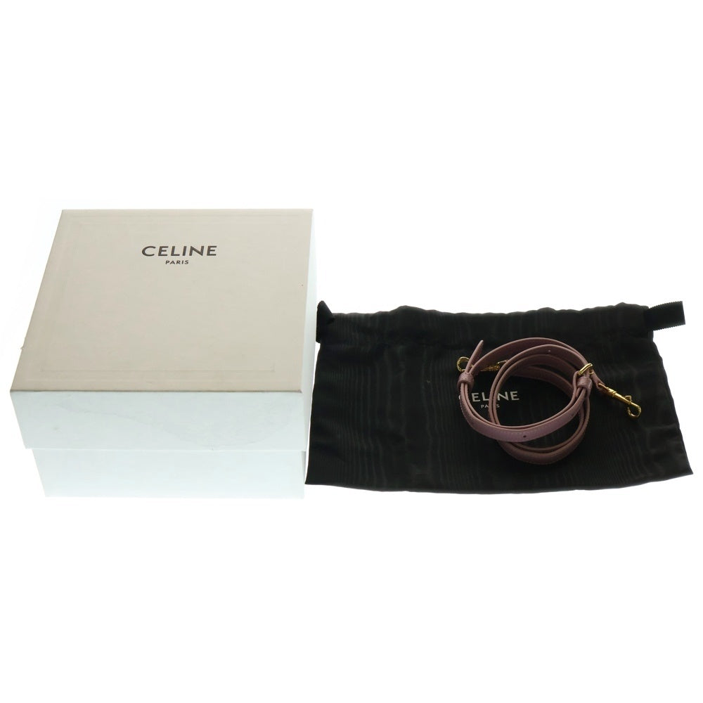 CELINE(セリーヌ) トリオンフ ブザス クレア 2WAYハンドバッグ ショルダーバッグ ミニバッグ ピンクパープル ゴールド金具 レザー