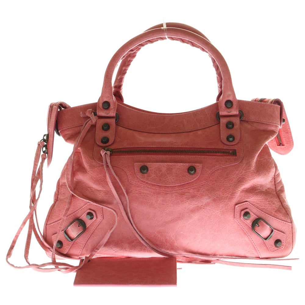 BALENCIAGA(バレンシアガ) ザファースト 2WAYバッグ ハンドバッグ ショルダーバッグ ピンク ゴールド金具