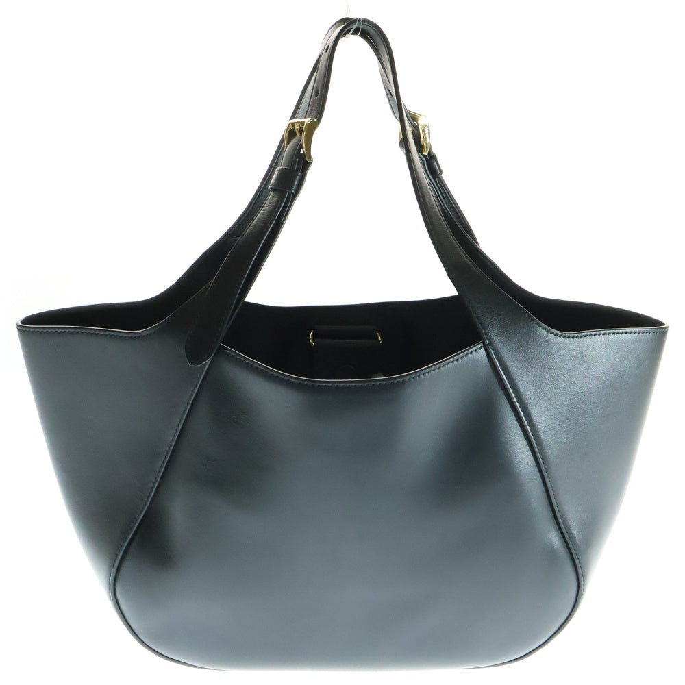 PRADA(プラダ) 三角プレート トートバッグ ハンドバッグ ブラック ゴールド金具 レザー 1BG483