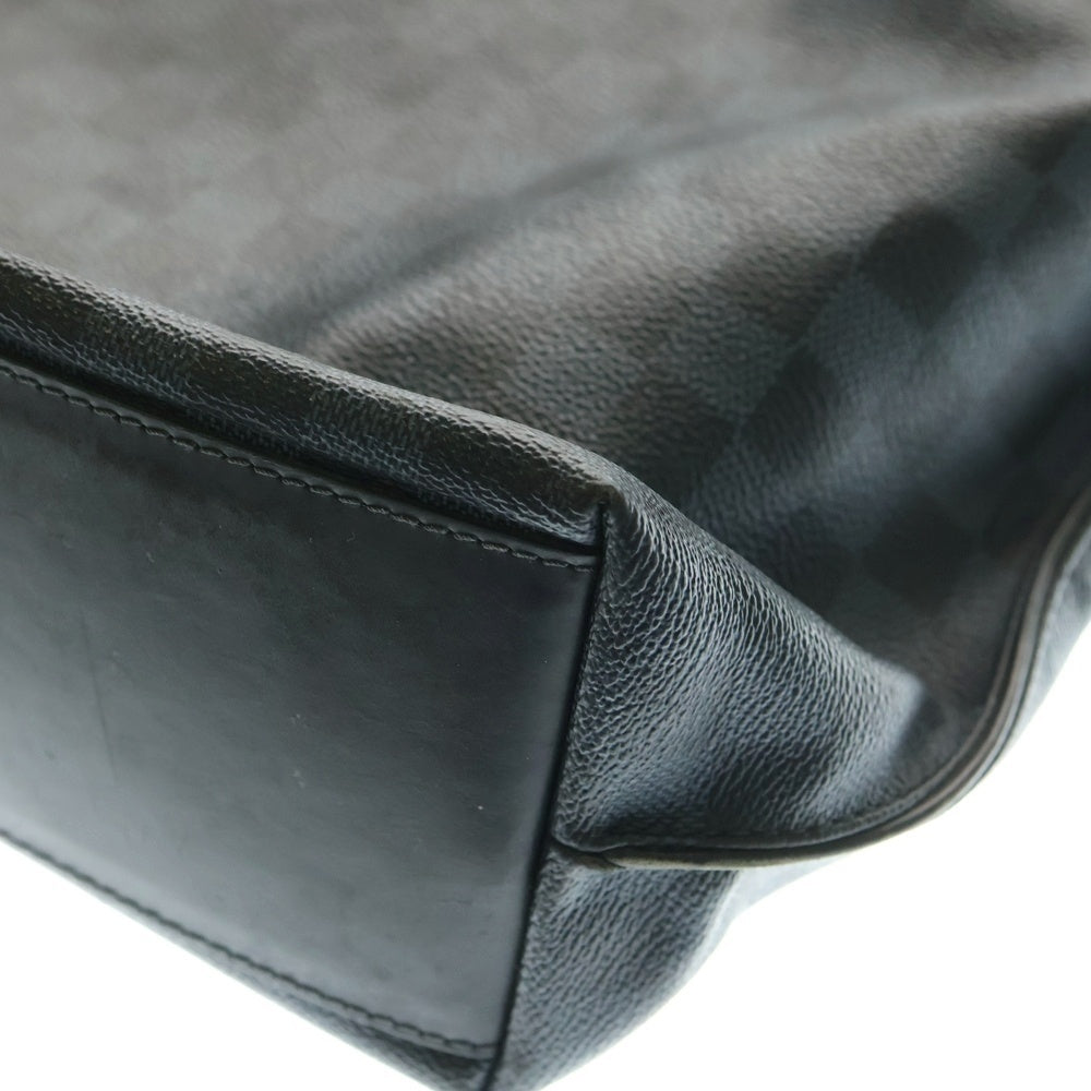 LOUIS VUITTON(ルイヴィトン) ダミエ・コバルト カバヴォワヤージュ トートバッグ ハンドバッグ ネイビー×ブルー シルバー金具 レザー×PVC N41397