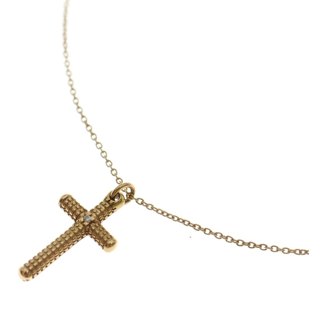 DAMIANI(ダミアーニ) メトロポリタン クロス ネックレス 1PD ダイヤモンド K18 Au750 PG ピンクゴールド