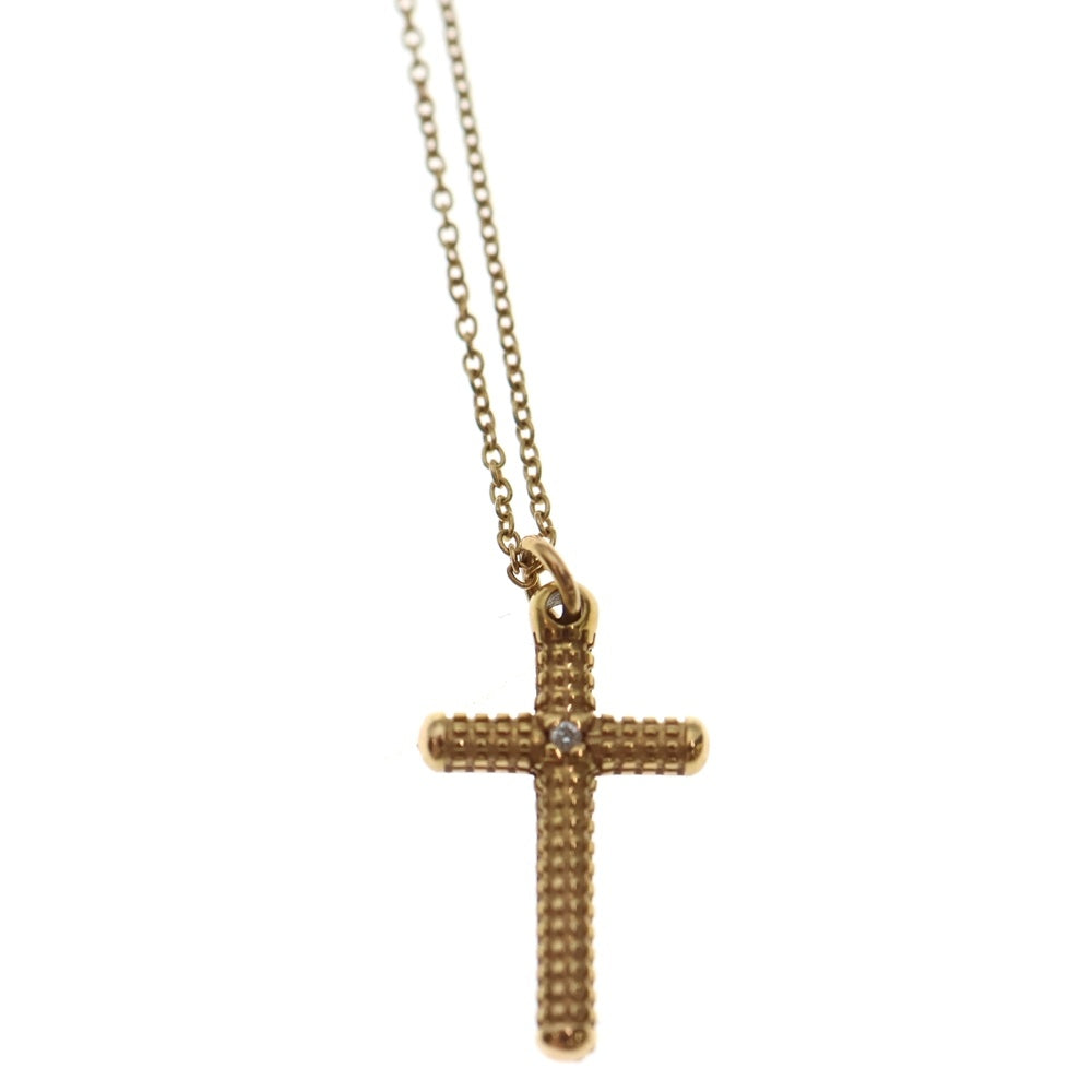 DAMIANI(ダミアーニ) メトロポリタン クロス ネックレス 1PD ダイヤモンド K18 Au750 PG ピンクゴールド
