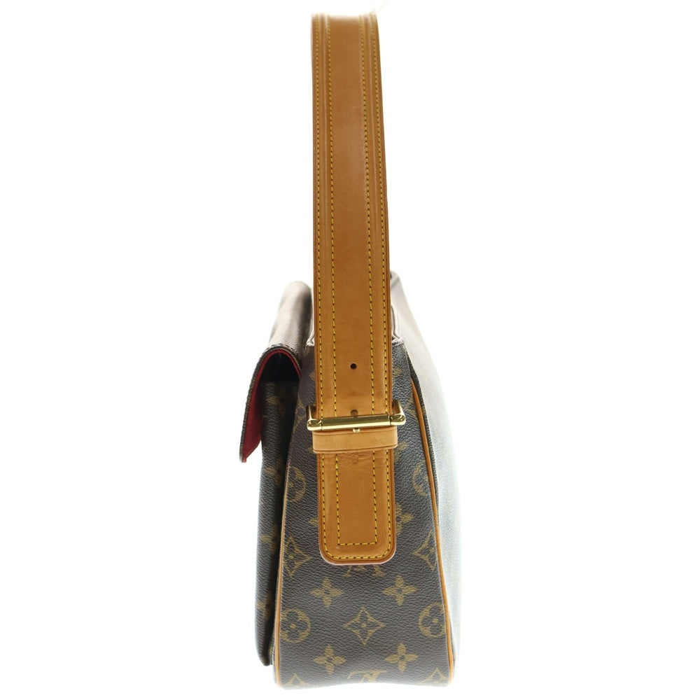 LOUIS VUITTON(ルイヴィトン) モノグラム ヴィバシテGM ハンドバッグ ワンショルダーバッグ ブラウン レザー×PVC ゴールド金具 M51163