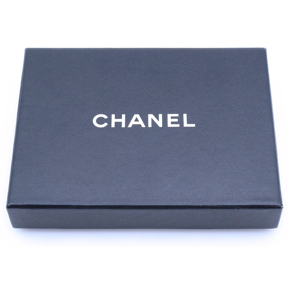 CHANEL(シャネル) ココマーク ロゴプレート レザー ウォレット 二つ折り財布 ゴールド金具 ブラック 5番台