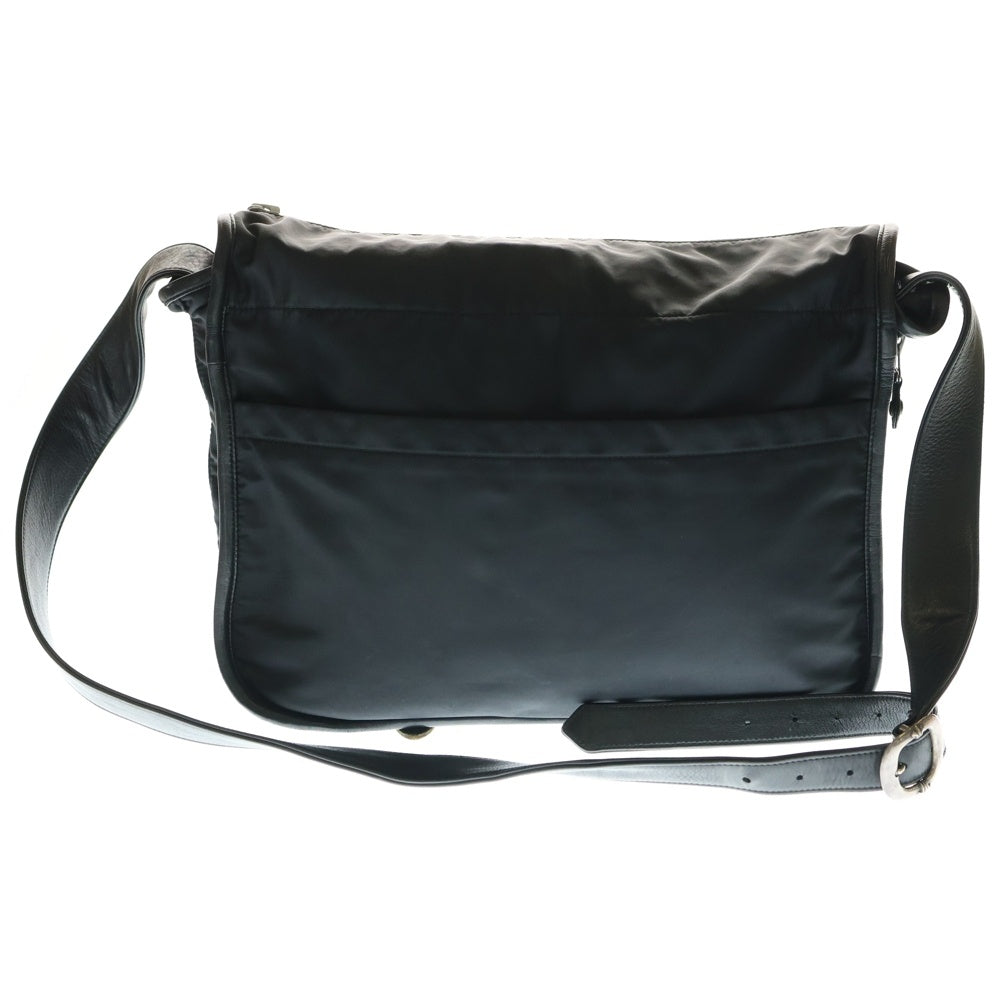 CHROME HEARTS(クロムハーツ) ガンスリンガー ストラップ ナイロン レザー メッセンジャー ショルダーバッグ ブラック