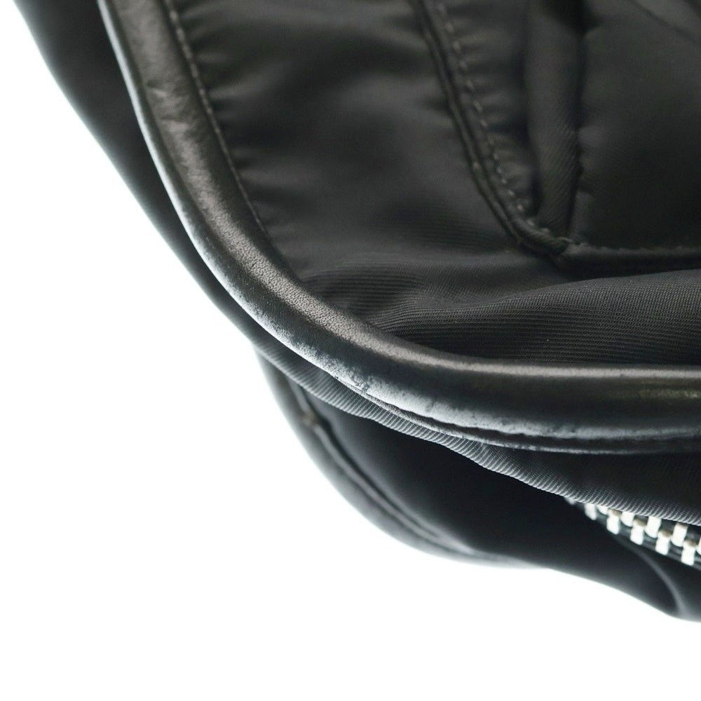 CHROME HEARTS(クロムハーツ) ガンスリンガー ストラップ ナイロン レザー メッセンジャー ショルダーバッグ ブラック