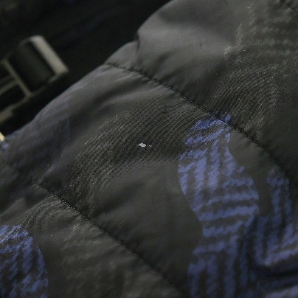 MONCLER(モンクレール) 15AW NEW GERARD ZAINO ニュー ジェラルド ザイノ ロゴプレート 総柄プリント ナイロン バックパック リュックサック ブラック/ブルー A209A0061020 53710