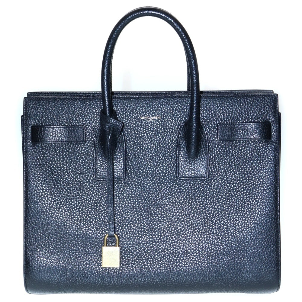 SAINT LAURENT PARIS(サンローランパリ) サックドジュール レギュラー 2WAYバッグ ハンドバッグ ショルダーバッグ トートバッグ ブラック レザー ゴールド金具