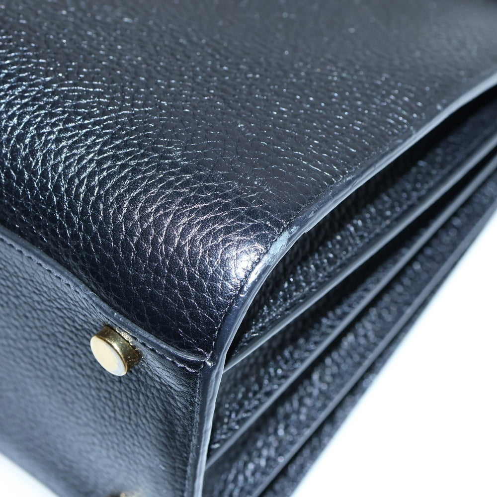 SAINT LAURENT PARIS(サンローランパリ) サックドジュール レギュラー 2WAYバッグ ハンドバッグ ショルダーバッグ トートバッグ ブラック レザー ゴールド金具