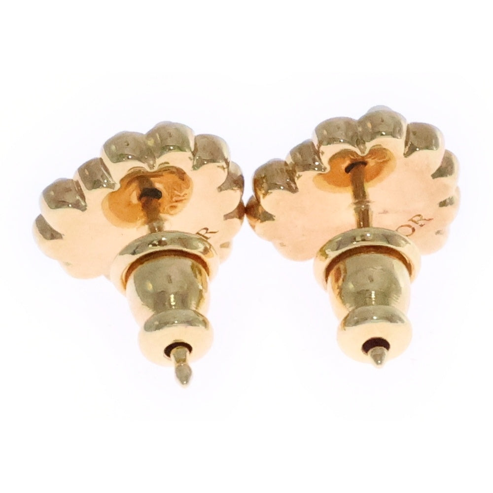 Christian Dior(クリスチャンディオール) CDロゴ パール ハートピアス ライトグリーン×ゴールド GP