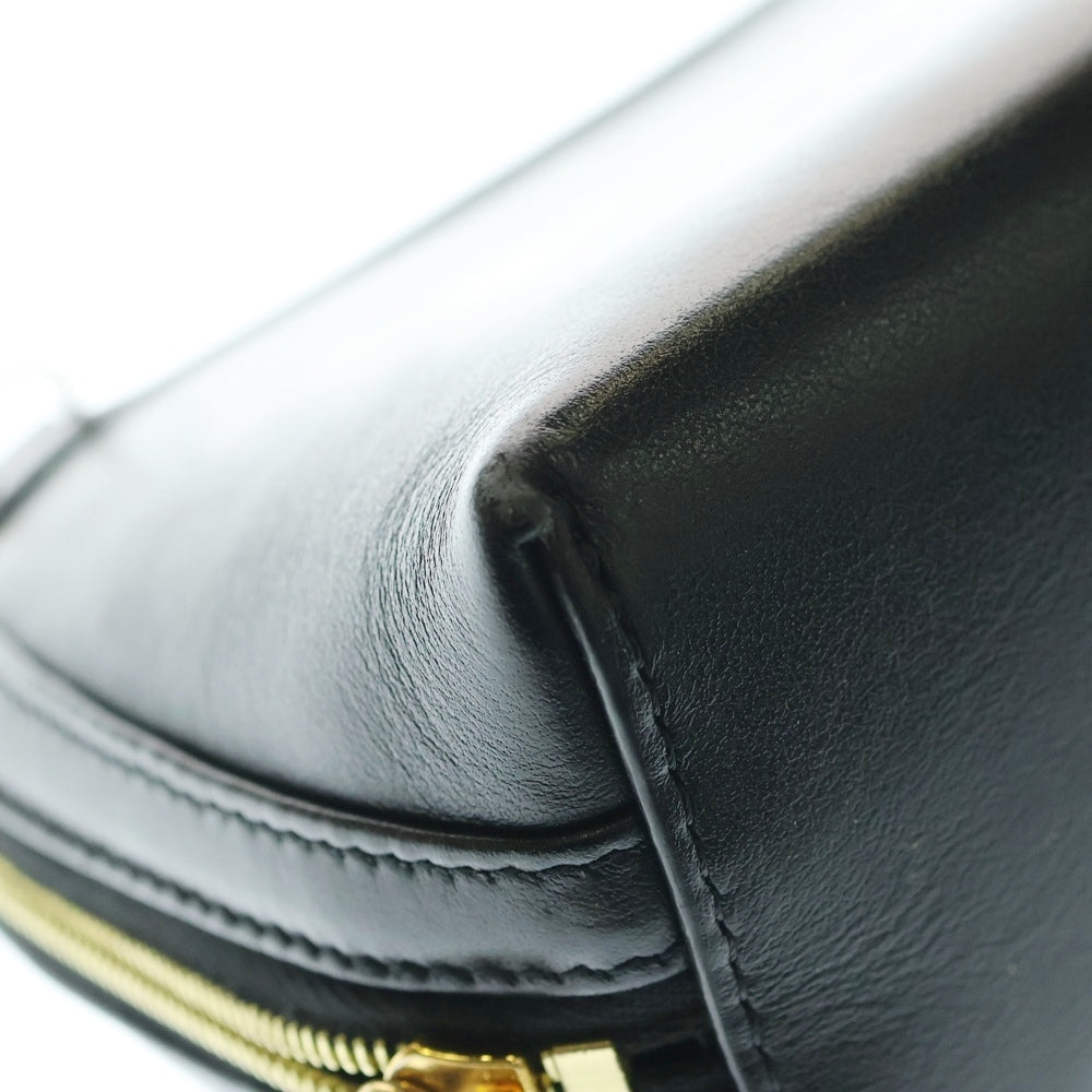 CELINE(セリーヌ) キュイルトリオンフ チェーンショルダーバッグ ミニバッグ ブラック レザー ゴールド金具