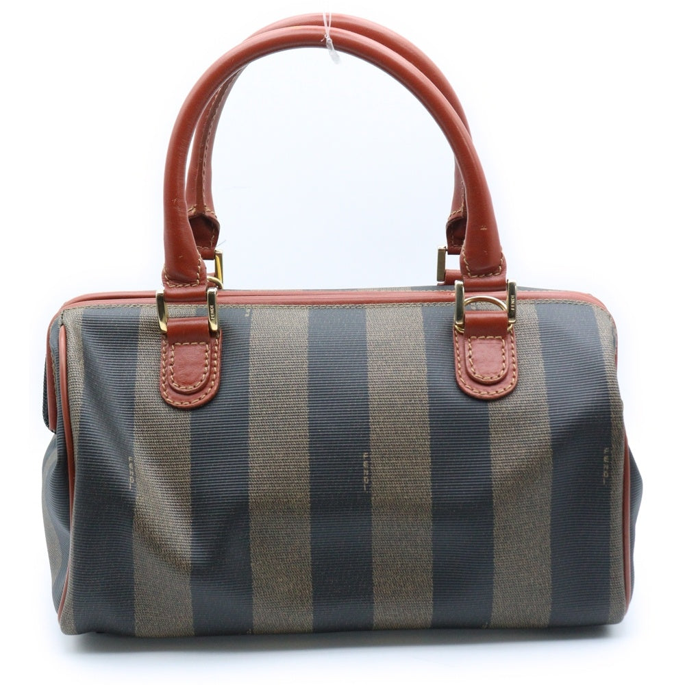 FENDI(フェンディ) ペカン ミニボストンバッグ ハンドバッグ PVC ベージュ×ブラック