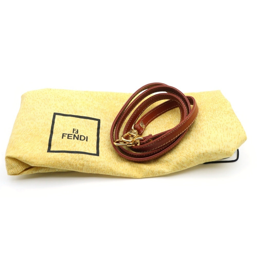 FENDI(フェンディ) ペカン ミニボストンバッグ ハンドバッグ PVC ベージュ×ブラック