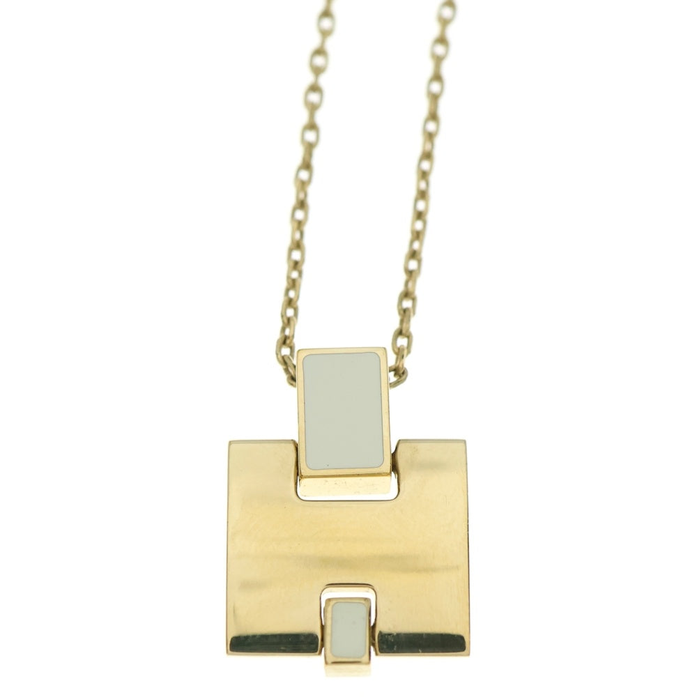 HERMES(エルメス) アイリーン ネックレス ペンダント チェーン ホワイト×ゴールド