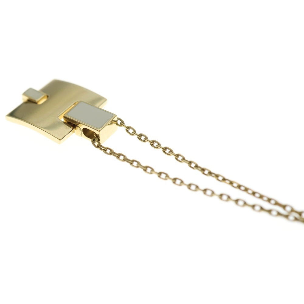 HERMES(エルメス) アイリーン ネックレス ペンダント チェーン ホワイト×ゴールド