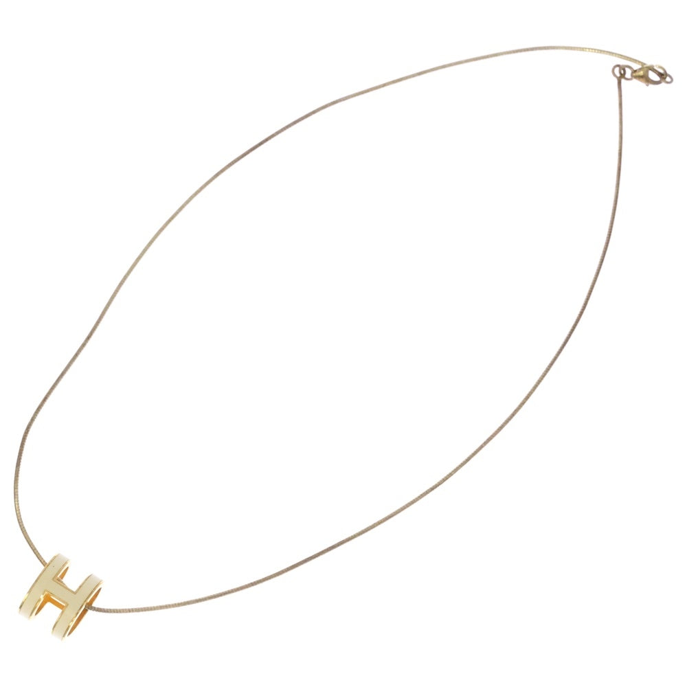 HERMES(エルメス) ポップアッシュ ネックレス ペンダント ホワイト×ゴールド