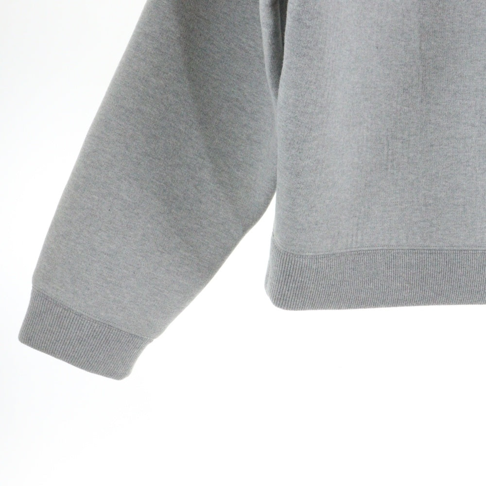 miumiu(ミュウミュウ) 23AW ワッペンロゴ ジップアップ コットン ジップアップ スウェットパーカー フーディー グレー レディース MJL967