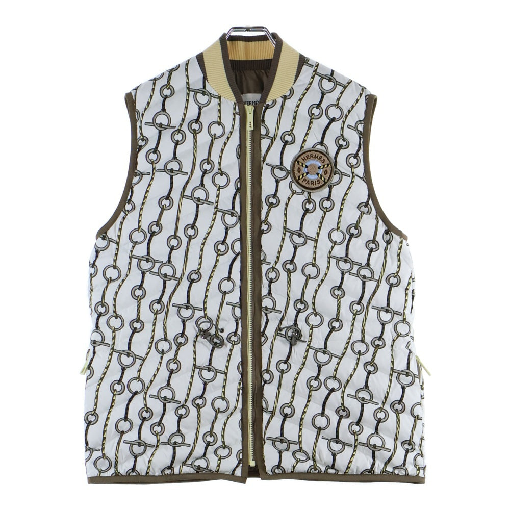 HERMES(エルメス) 23AW セリエワッペンロゴ 金具総柄プリント ジップ