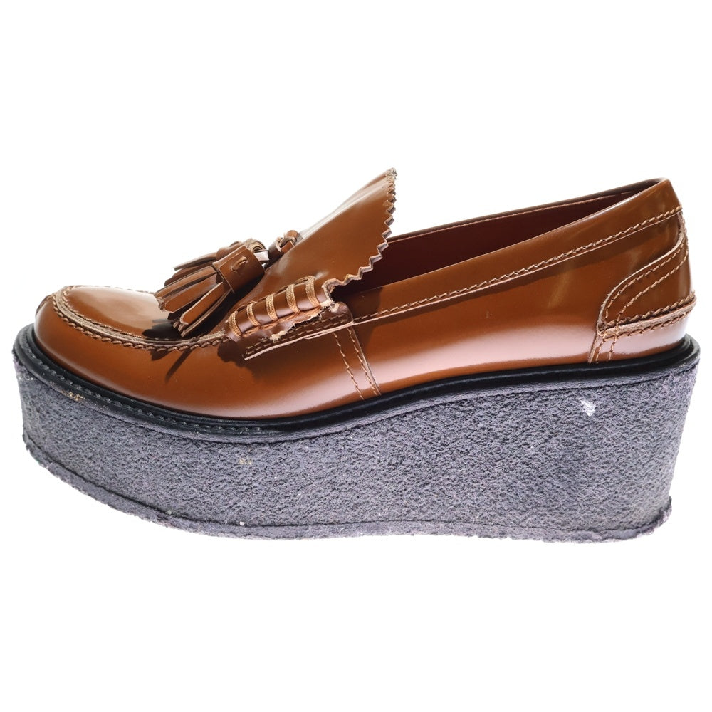 CELINE(セリーヌ) クレープソール タッセル レザー 厚底 ローカット