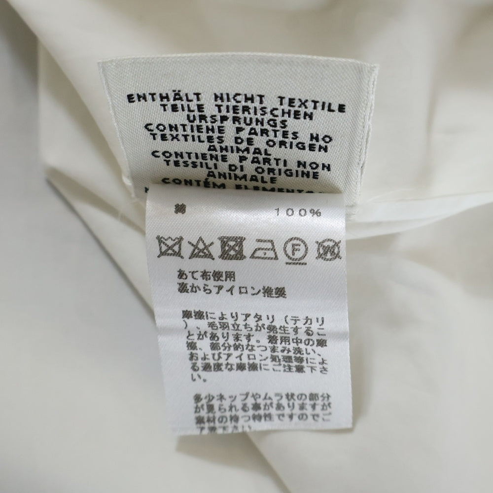 HERMES(エルメス) Vネック プルオーバー ラグランスリーブ 長袖シャツ ブラウス ホワイト レディース