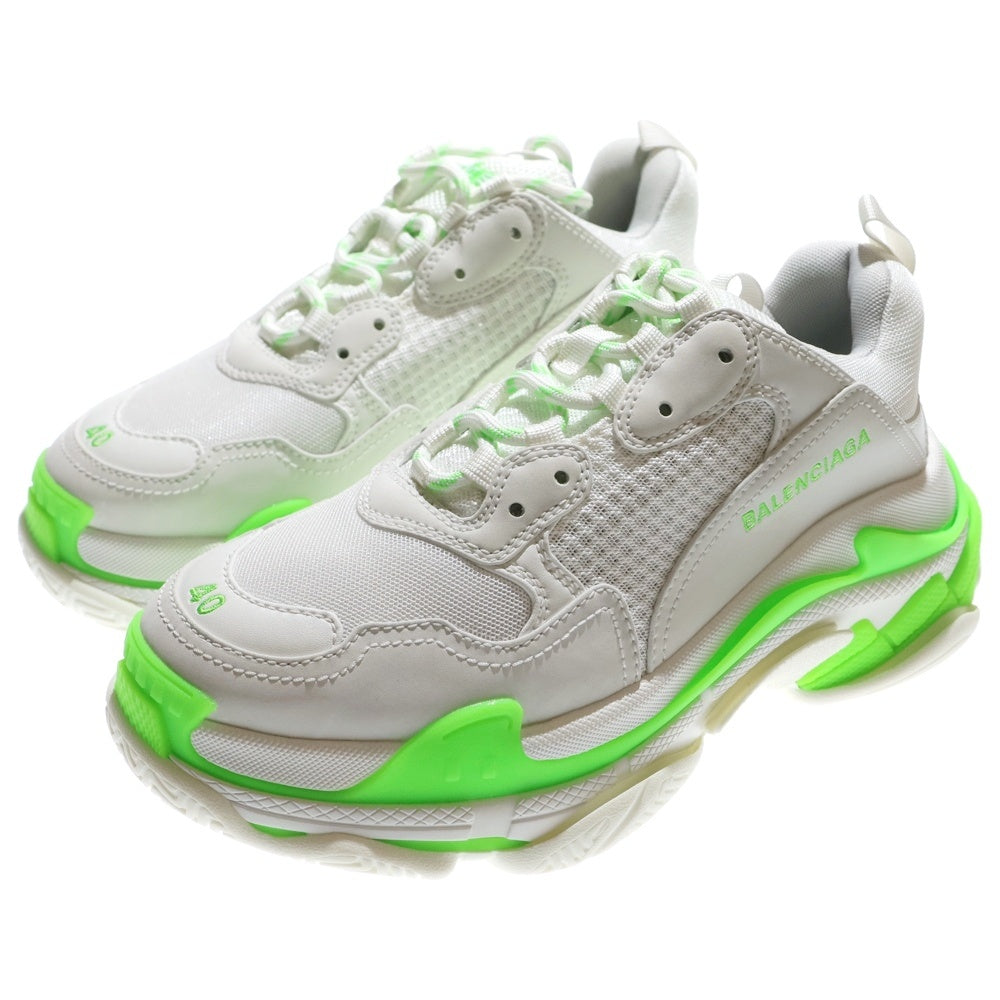BALENCIAGA(バレンシアガ) Triple S トリプルエス ローカット ダッドシューズ スニーカー ホワイト/ライトグリーン 536737