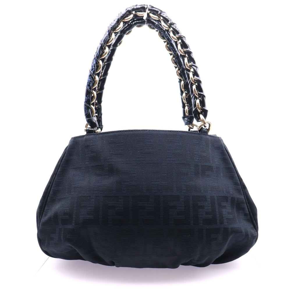 FENDI(フェンディ) ズッカ ミア チェーントートバッグ ハンドバッグ ブラック